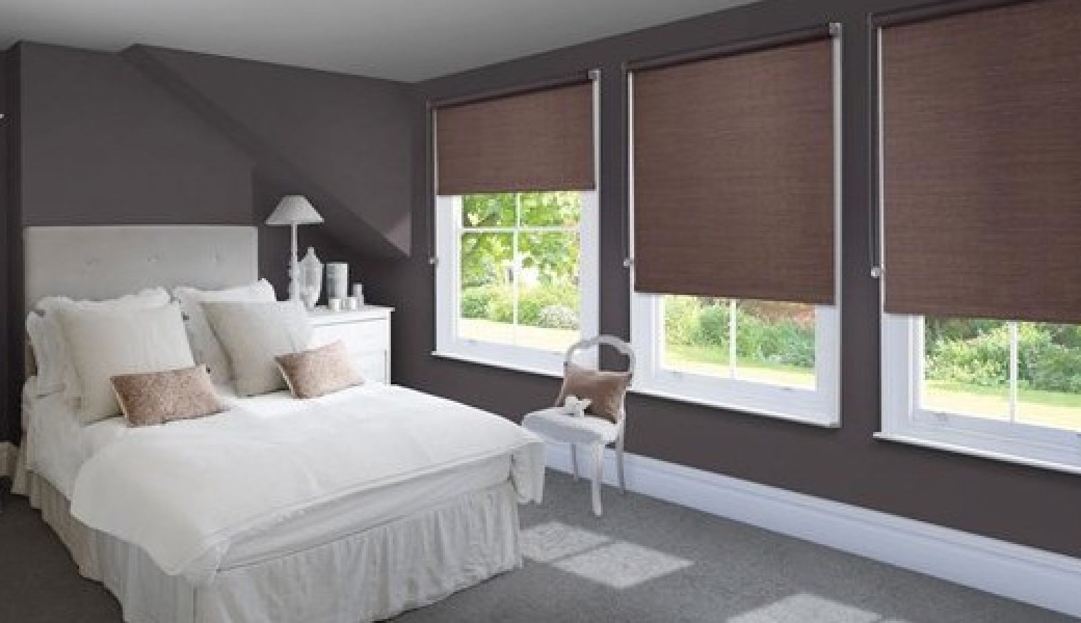 Roller Blinds Installed in a Newcastle clients bedroom by our team